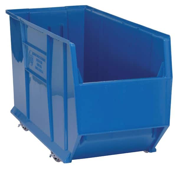 QUANTUM STORAGE SYSTEMS 36 in. Quantum Hulk Mobile 45 Gal. Storage Tote in Blue (1-Pack)