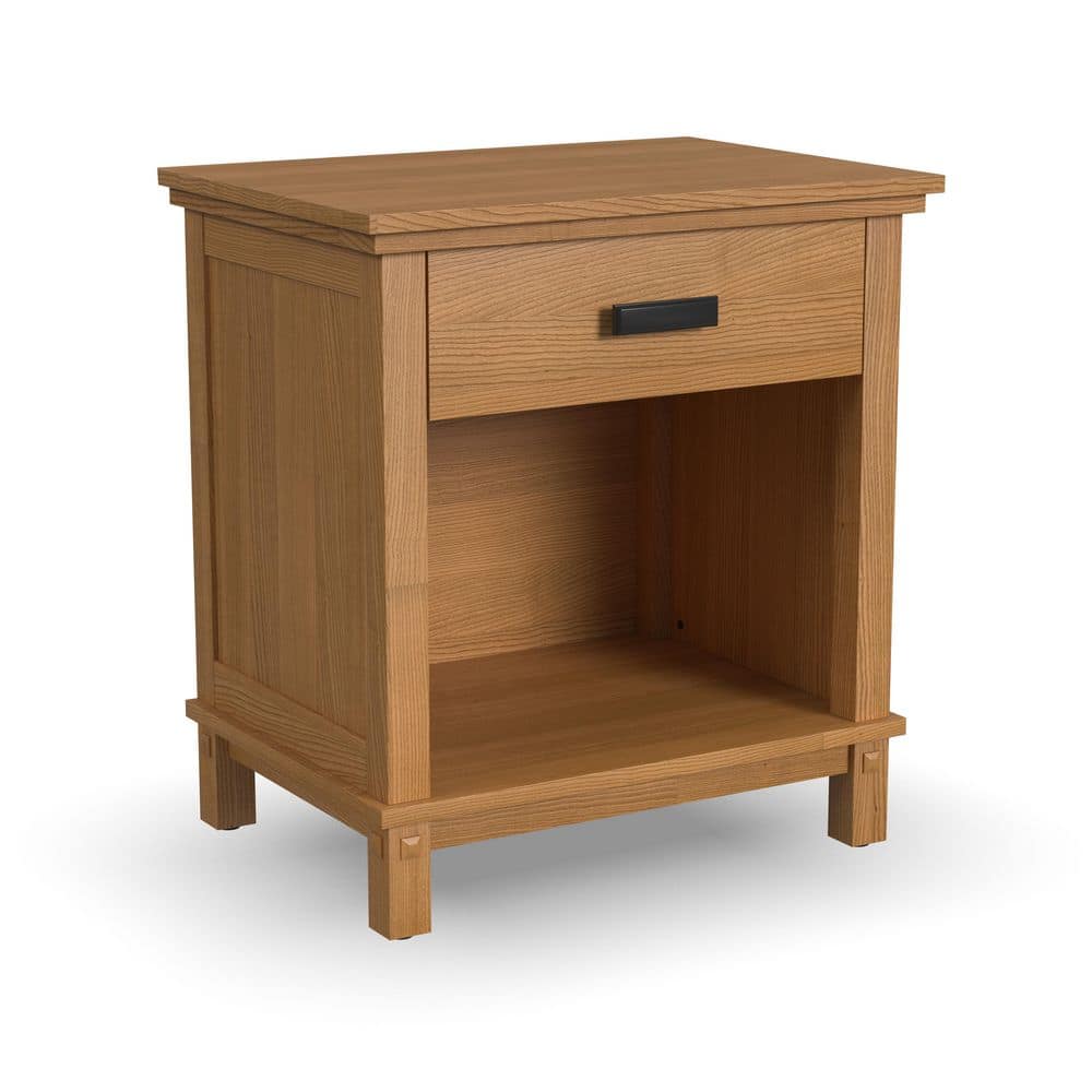 Oak Park 22" Light Oak Wood Nightstand with Drawer
