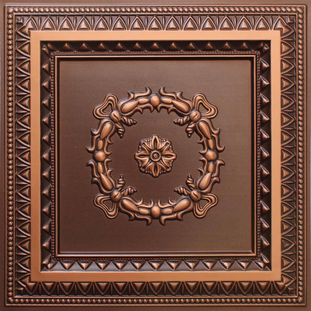 Falkirk Perth Antique Copper 2 ft. x 2 ft. Decorative Rustic Glue Up or Lay In Ceiling Tile (40 sq. ft./case) price history on PriceWatchPro