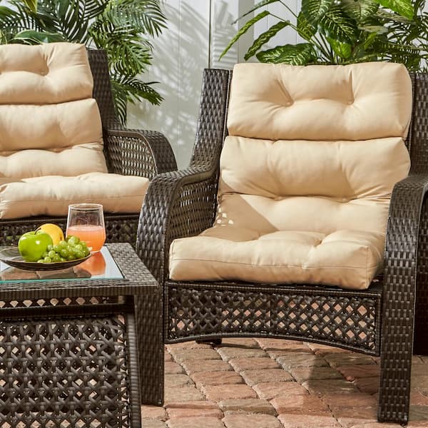 2-Pack Greendale Home Fashions Dining Chair Cushion Outdoor High Back 