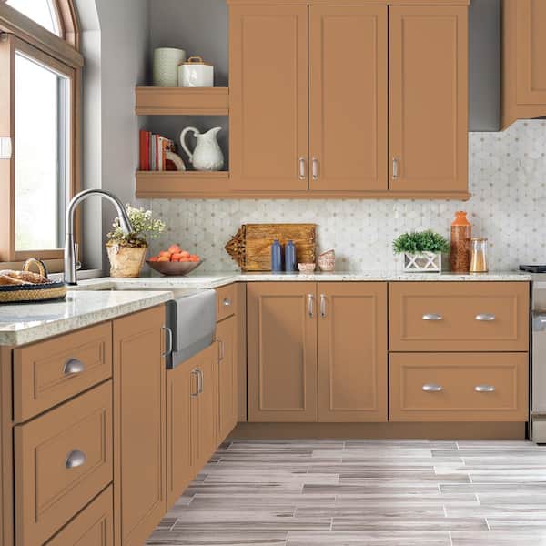1 gal. #PPU3-13 Glazed Ginger Semi-Gloss Enamel Interior/Exterior Cabinet, Door & Trim Paint