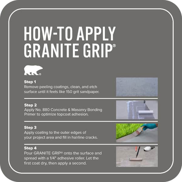 BEHR PREMIUM - 5 Gal. Gray Granite Grip Decorative Flat Interior/Exterior Concrete Floor Coating