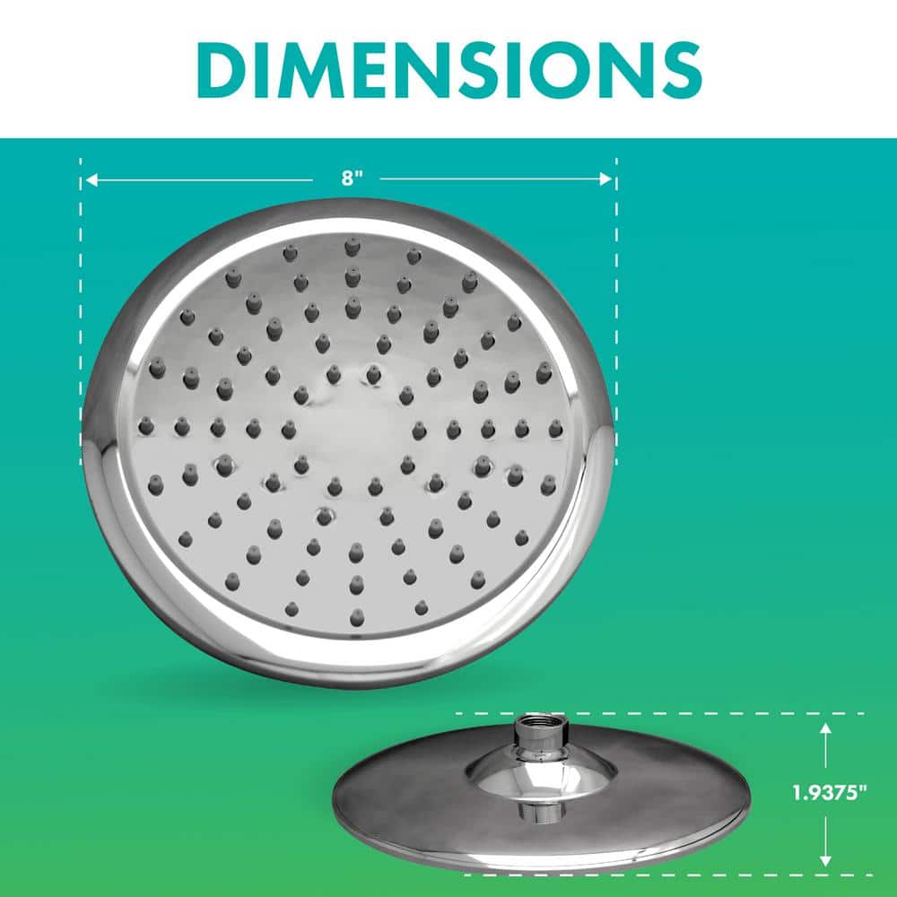Large Chrome Wall Mounted Rain Shower Head
