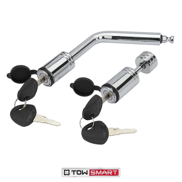 TowSmart 2.75 in. Stainless Barrel Style Receiver Hitch Pin Lock with  Sleeve 734M - The Home Depot
