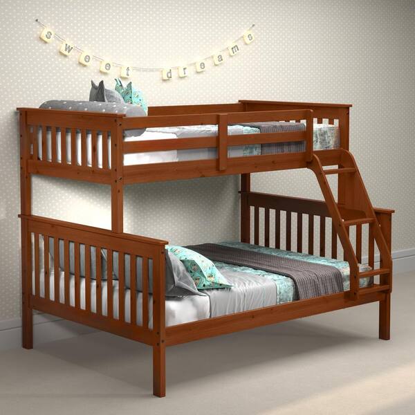 Donco Kids Espresso Pine Wood Twin And, Bunk Bed Daybed