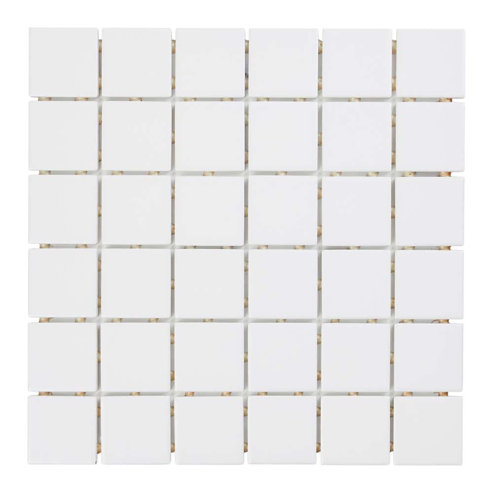 Permatones Glacier 12 in. x 12 in. x 6 mm Ceramic Mosaic Floor and Wall Til