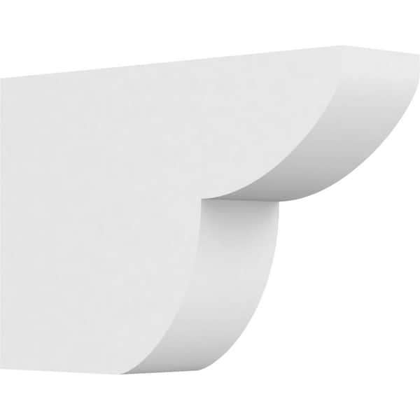 Ekena Millwork 3 in. x 8 in. x 12 in. Standard Crestline Architectural Grade PVC Rafter Tail Brace