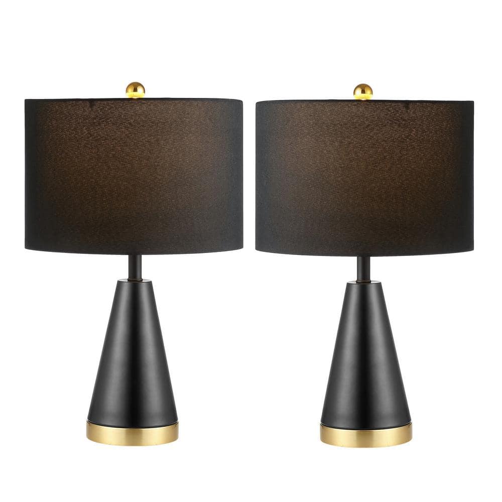 Penla 20'' Black and Brass Gold Table Lamp Set