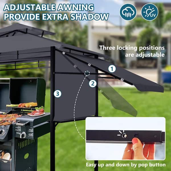COVERONICS 8 ft. x 5 ft. Grill Gazebo Double Tiered with