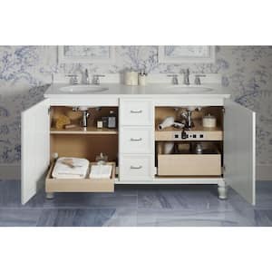18 in. Adjustable Shelf with Electrical Outlets for 30 in. Tailored Vanities with 1 Door and 3 Drawers in Natural Maple