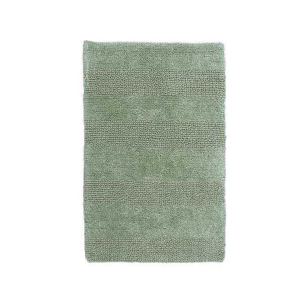 CASTLE HILL LONDON Wide Cut Light Sage 30 in. x 20 in. Reversible Bath Rug