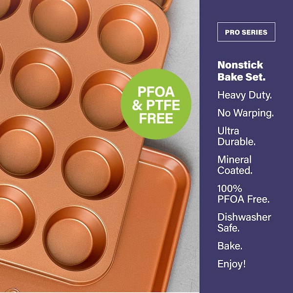 GreenLife Ceramic Nonstick Muffin Pan | Periwinkle