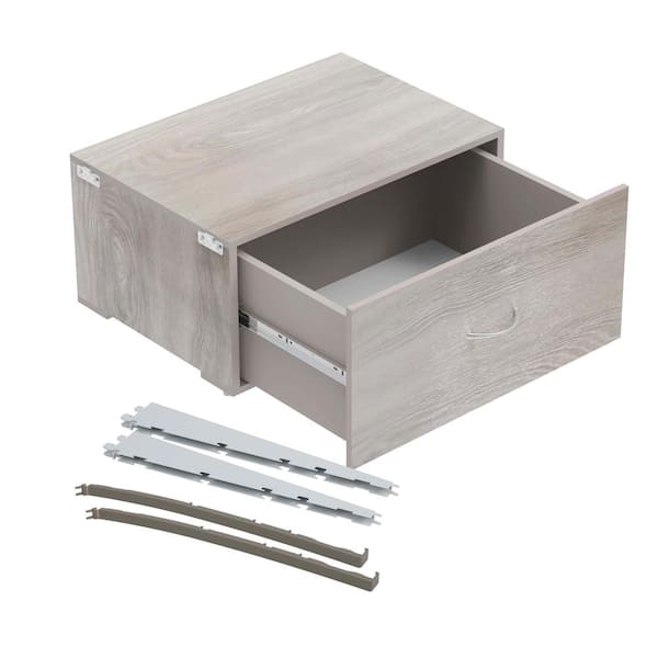 Everbilt Gray Adjustable Closet Organizer Large Drawer Kit 90847 The