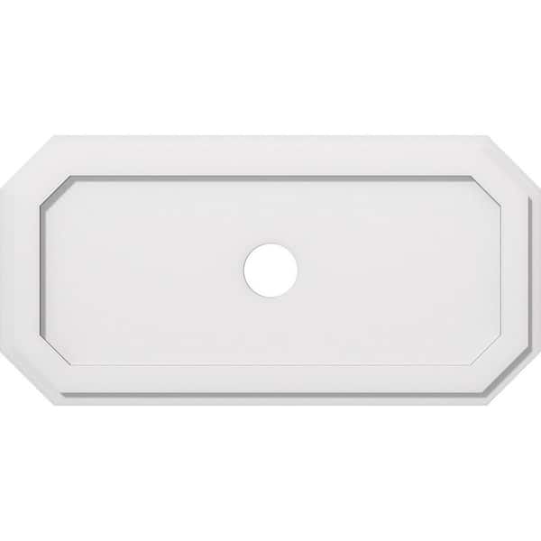 Ekena Millwork 30 in. W x 15 in. H x 3 in. ID x 1 in. P Emerald Architectural Grade PVC Contemporary Ceiling Medallion