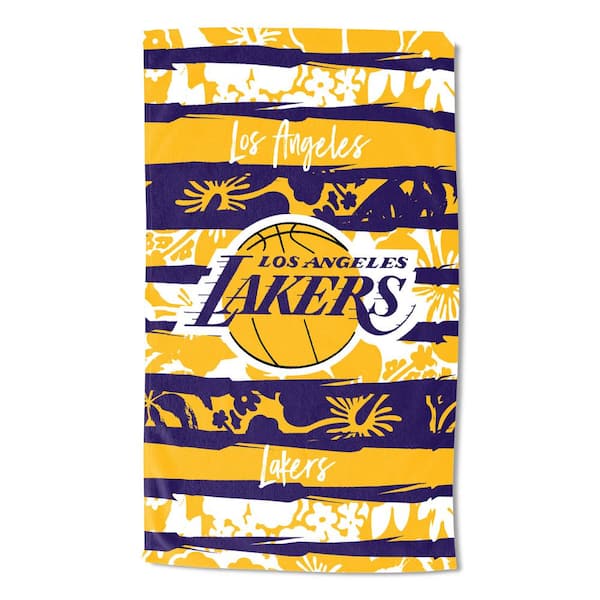 NBA Lakers Cotton/Polyester Blend Graphic Multicolor Pocket Beach Towel