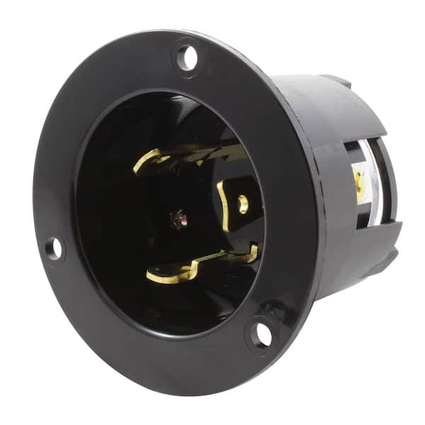 GE 20 Amp Twist Lock Power Inlet T020N - The Home Depot