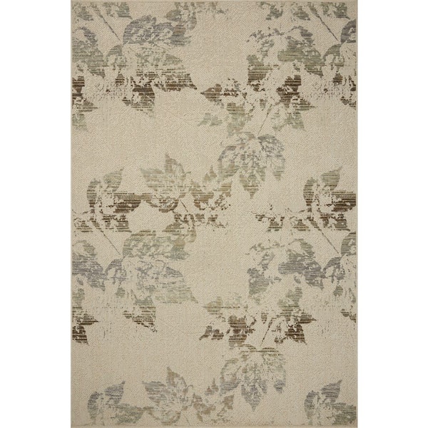 Saylor Ivory / Bark 9 ft. 2 in. x 13 ft. Indoor/Outdoor Area Rug