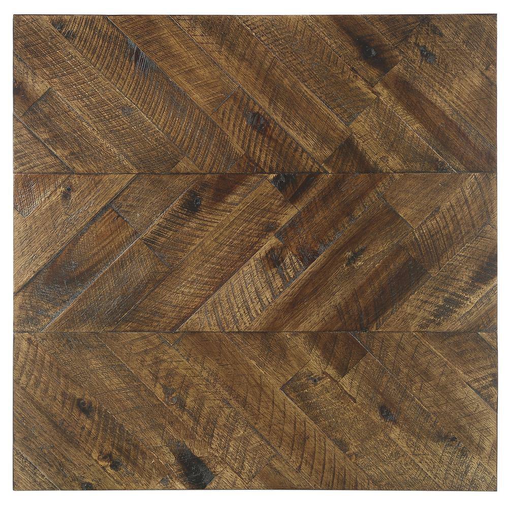 Lorenza Square Acacia Wood and Steel End Table