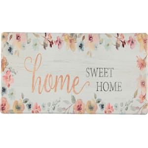 Cloud Comfort Home Sweet Home 20 in. x 36 in. Anti-Fatigue Kitchen Mat