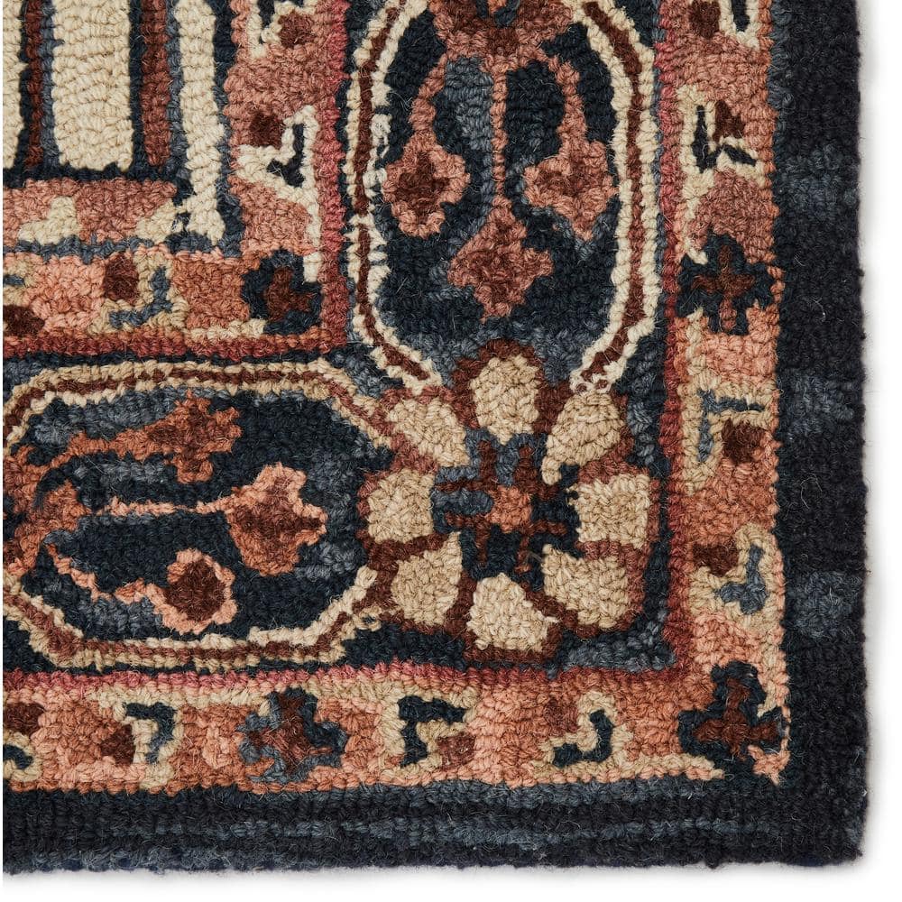 Hand-Tufted Blue and Beige Wool Medallion 8' x 10' Rug