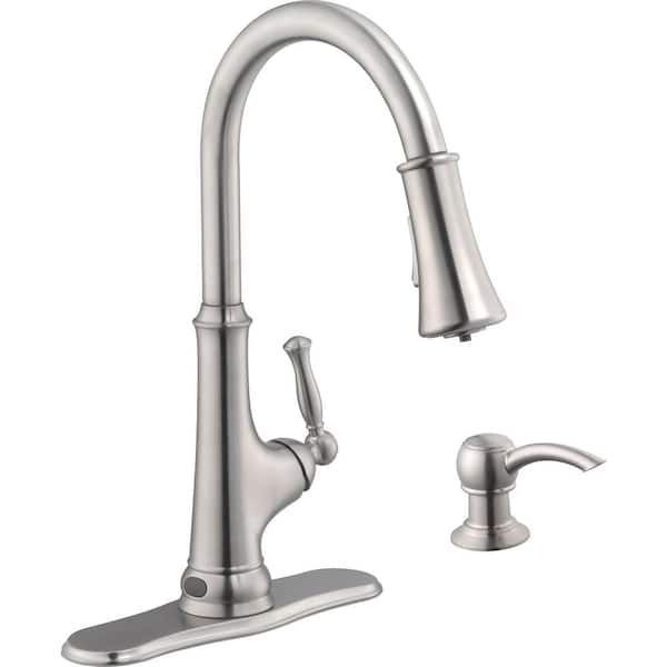 pull down touchless kitchen faucet