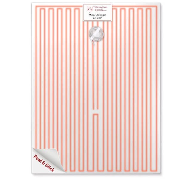 WarmlyYours 24 in. x 32 in. Rectangular Mirror Defogger