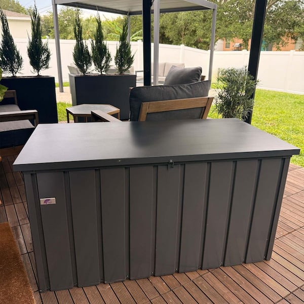 PURPLE LEAF Outdoor Deck Box 150 Gallon Waterproof Lockable