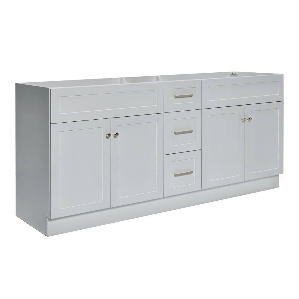 Hamlet 72" Gray Double Freestanding Vanity Cabinet