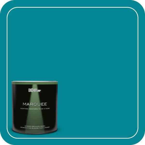 BEHR MARQUEE 1 qt. Home Decorators Collection #HDC-SM16-06 Blue Slushie Semi-Gloss Enamel Exterior Paint & Primer