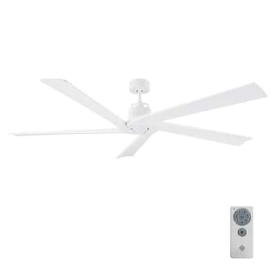 Aspen 70 in. Matte White Indoor/Outdoor Ceiling Fan with Remote