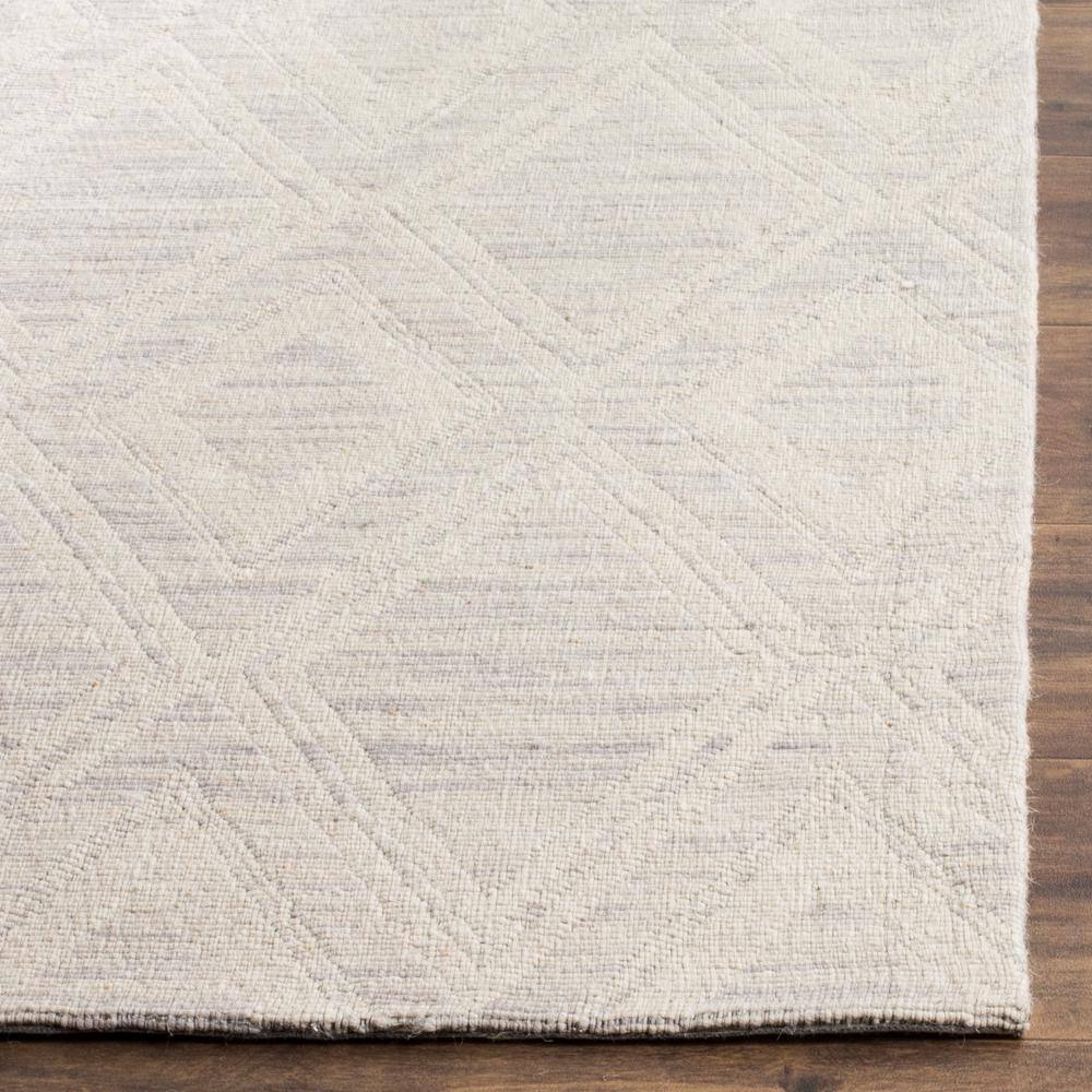 Ivory Geometric Handwoven Wool Area Rug 10' x 14'