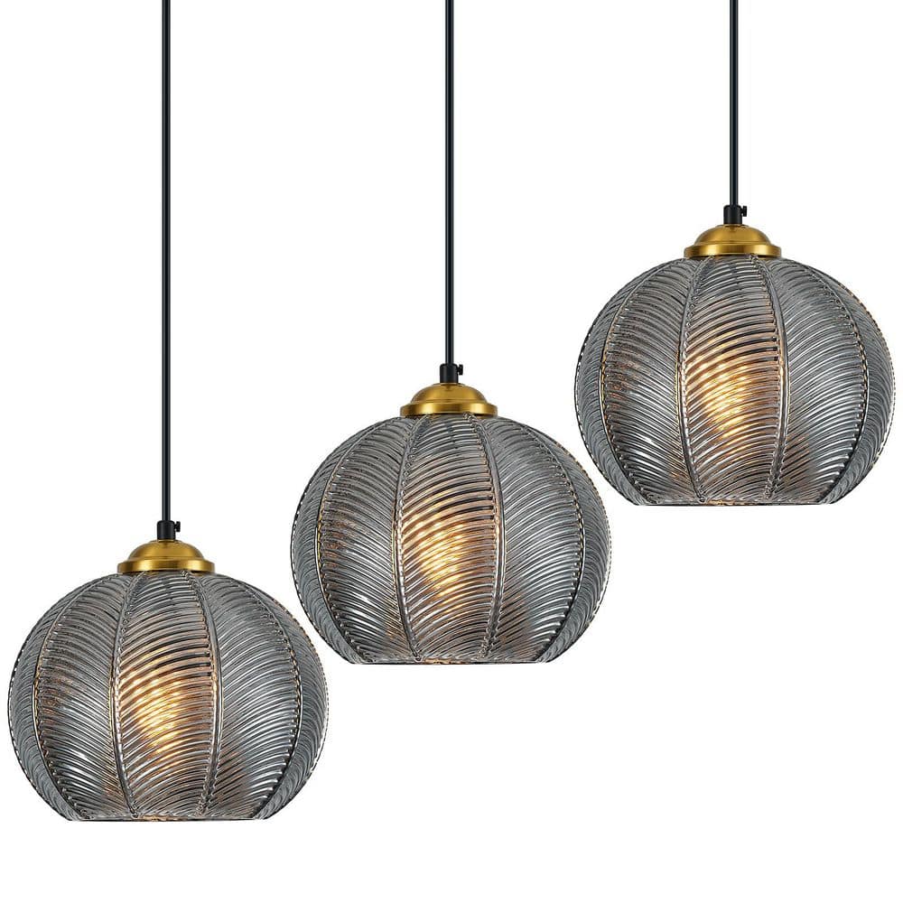 ZHLWIN Home Lighting 7. 87in. 3-Light Smoke Gray-3Pack Glass Globe