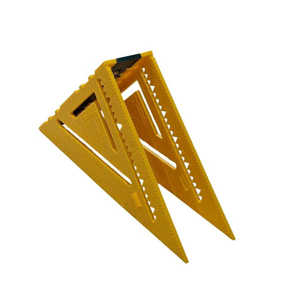 Rapid Rafter Yellow and Forest Green Double-Sided Rafter Square - 7 in ...