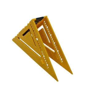 Yellow and Forest Green Double-Sided Rafter Square - 7 in - High Impact Polystyrene (HIPS)
