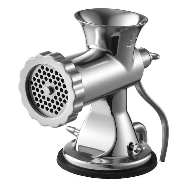 304 Stainless Steel Meat Mincer Sausage Maker, Hand Meat Grinder with Suction Cup + Steel Table Clamp