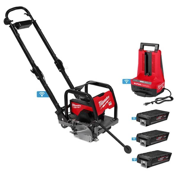 MX FUEL Lithium-Ion 6 in. Green Concrete Saw Kit with (3) XC 8.0 Batteries and Super Charger