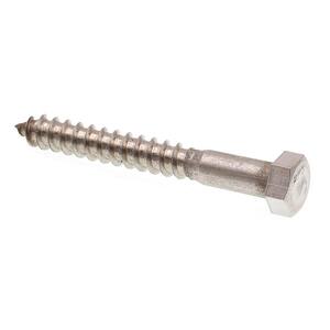 Prime-Line 9056370 Hex Lag Screws A307 Grade A Zinc Plated Steel X 4 in. 3/8 in 25-Pack 