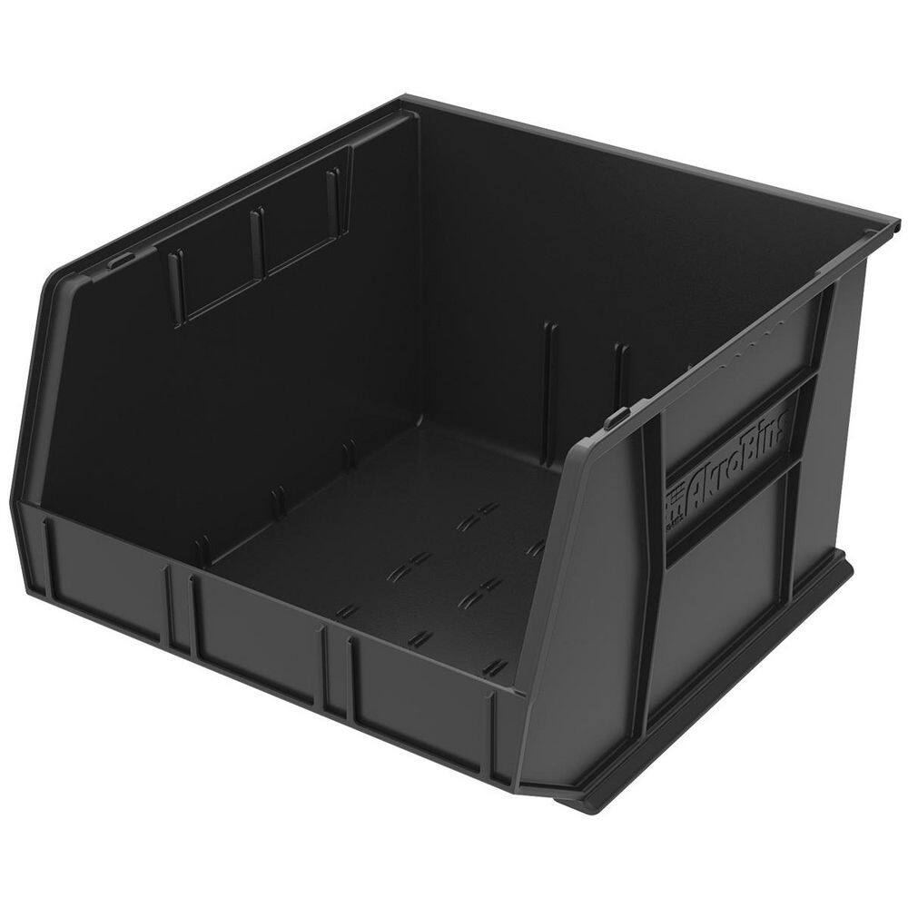 30270 Series, 18in. x 16-1/2 in. x 11 in. Black Plastic Stackable Storage Bins, 3-pack price history on PriceWatchPro