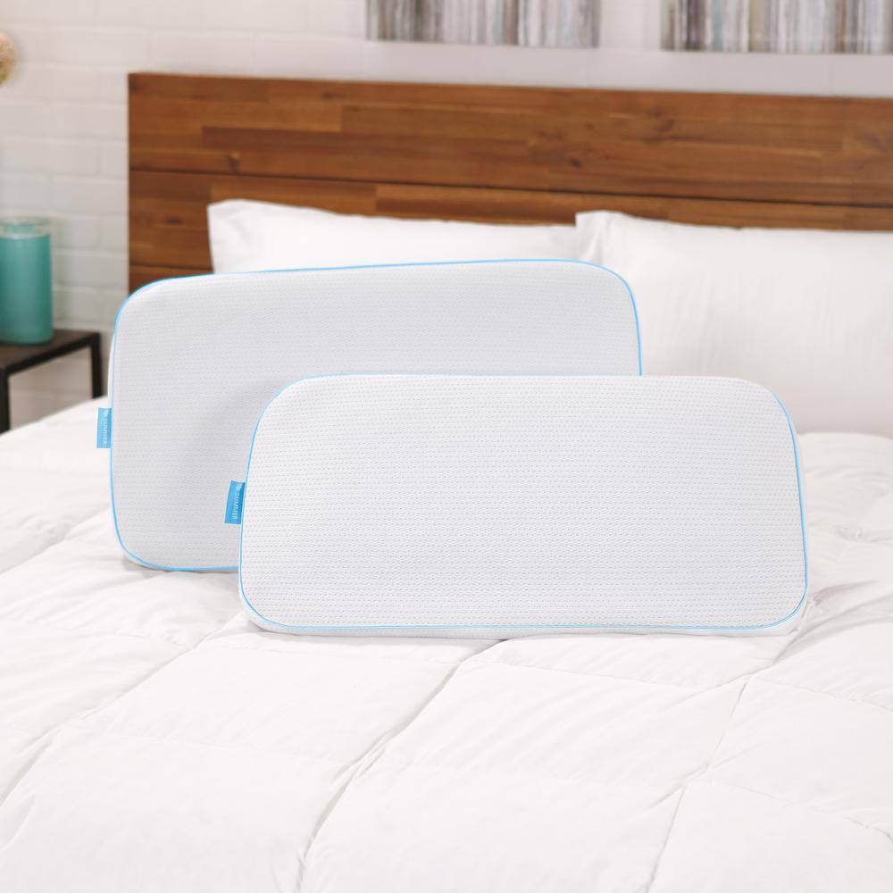Standard White Gel Memory Foam Cooling Pillow