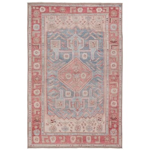 Cassander Pink/Blue 10 ft. x 14 ft. Bohemian Rectangle Area Rug