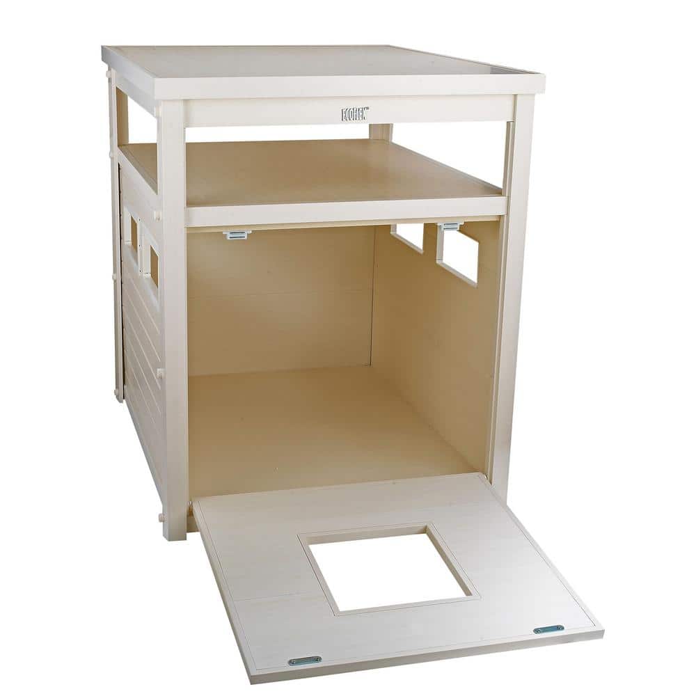 Antique White Jumbo ECOFLEX Litter Box Cover End Table