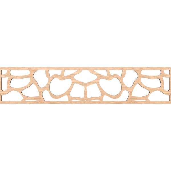 Ekena Millwork Rochester Fretwork 0.375 in. D x 46.75 in. W x 10 in. L Red Oak Wood Panel Moulding