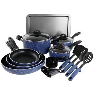 Granite Nonstick Cooking Excellence 24-Piece Cook and Bake Set in Speckled Blue