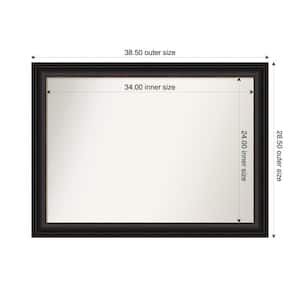 Trio Oil Rubbed Bronze 38.5 in. x 28.5 in. Custom Non-Beveled Recycled Polystyrene Framed Bathroom Vanity Wall Mirror