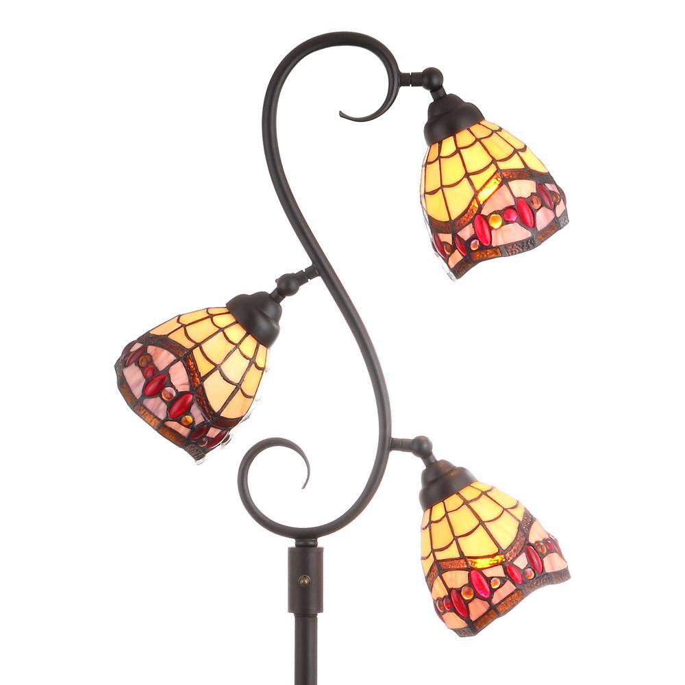 Walker Tiffany-Style 70.5" Bronze Multi-Light LED Floor Lamp