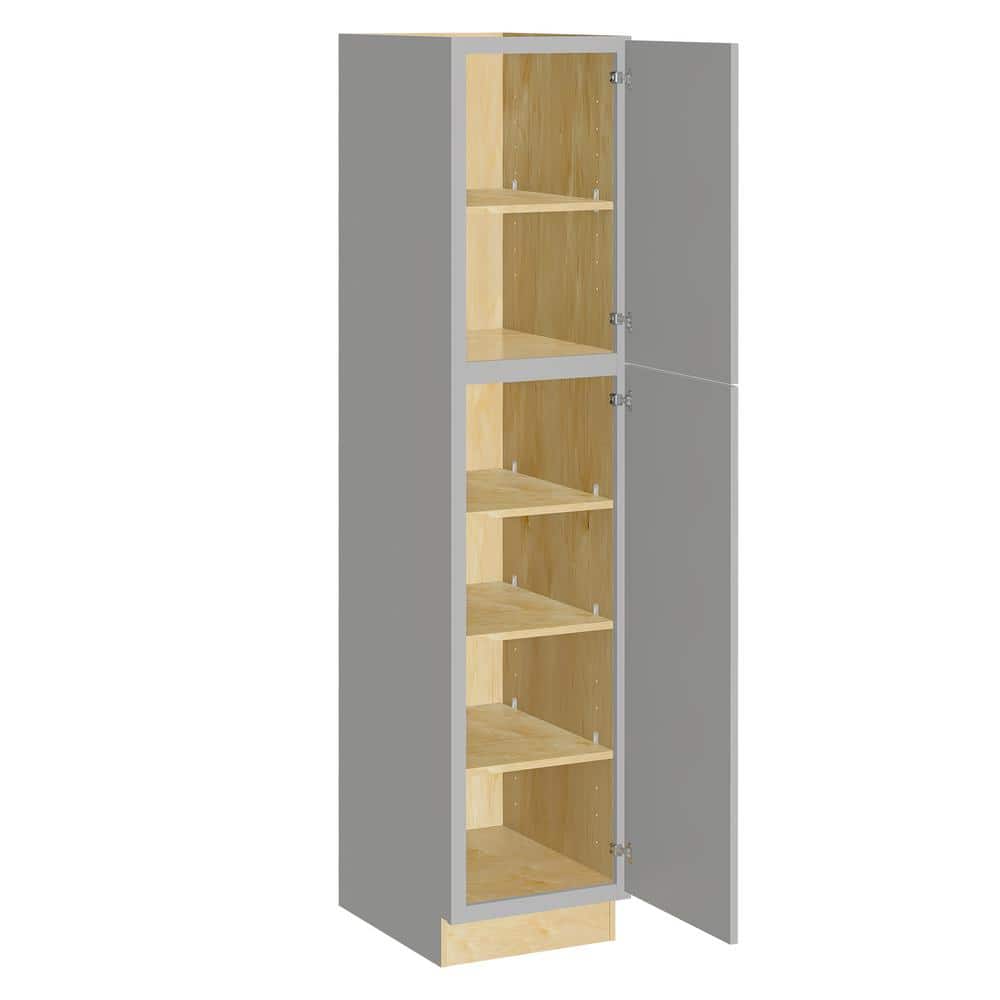 Grayson 18 in. W x 21 in. D x 84 in. H Assembled Plywood Vanity Linen Bath Cabinet in Pearl Gray with Soft Close RH price history on PriceWatchPro