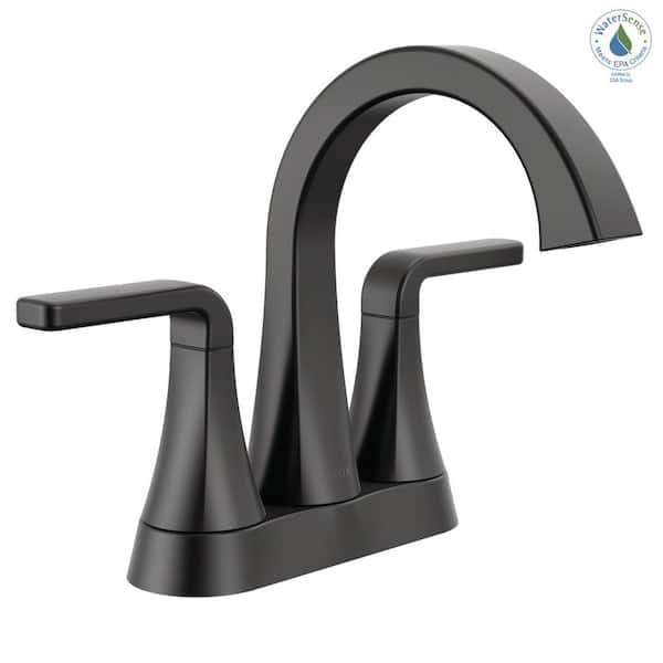 Delta Lineax 4 in. Centerset Double Handle Bathroom Sink Faucet in
