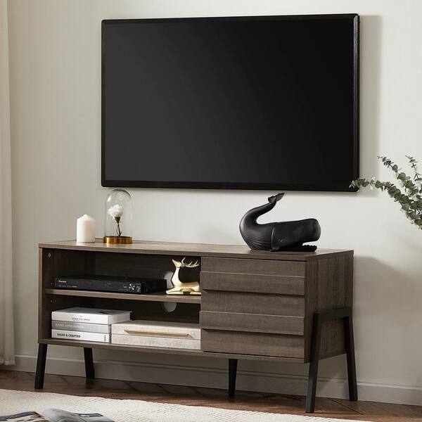Wampat Tv Stand For Tvs Up To 55 Inch Corner Media Console Table Storage Cabinet With Adjustable Shelf Wood Living Room Mts2110 Hd Wampat Tv Stand For Tvs Up To 55 Inch, 55 Inch Tv Stand Table