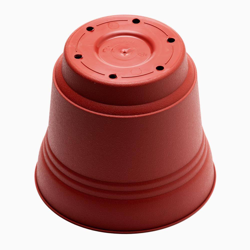 14" Burnt Red Saturn Bell-Shaped Indoor & Outdoor Planter