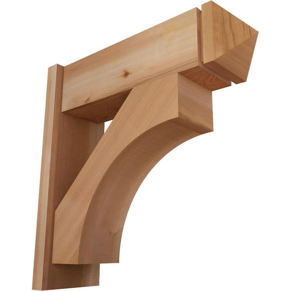 Ekena Millwork 8 in. x 24 in. x 24 in. Westlake Arts and Crafts Smooth Western Red Cedar Outlooker